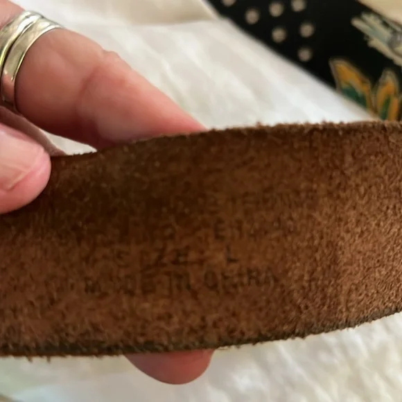 Ed hardy studded belt L leather Vintage - Picture 11 of 12